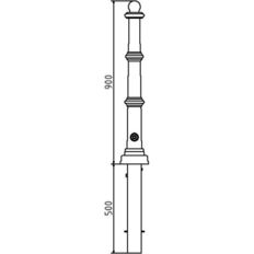 Aluminium ornamental bollard#series 495B