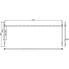 Height restriction barrier#with 2 square posts