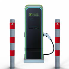 Barrier bollard#as e-charging station protection