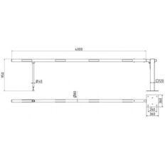 Manual barrier#with pneumatic spring#and hinged pole support