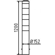 Bollard #steel tube Ø 152 x 3,2 mm#yellow / black