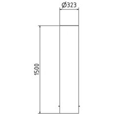 Bollard #steel tube Ø 323 x 5,0 mm#yellow / black