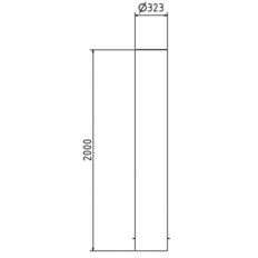 Bollard #steel tube Ø 323 x 5,0 mm#yellow / black