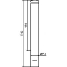 Ornamental bollard#steel tube Ø 150 mm