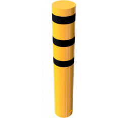 Bollard #steel tube Ø 323 x 5,0 mm#yellow / black