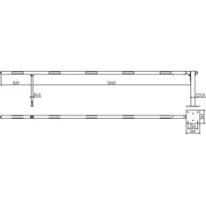 Manual barrier#with pneumatic spring#and hinged pole support