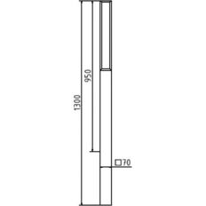 Ornamental bollard#square steel tube 70 x 70 mm#series 40731B