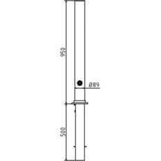 Ornamental bollard#steel tube Ø 89 mm