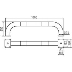 Anti-nudge hoop#steel tube Ø 76 mm#yellow / black