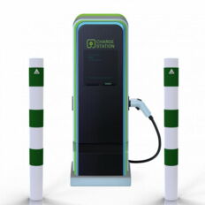 Barrier bollard#as e-charging station protection
