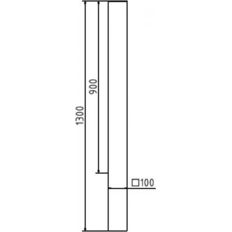Ornamental bollard#steel tube 100 x 100 mm#series 4075B