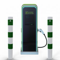 Barrier bollard#as e-charging station protection