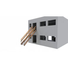 Guard-railing post Ø 48.3 mm#for crank and universal scaffolding trestle